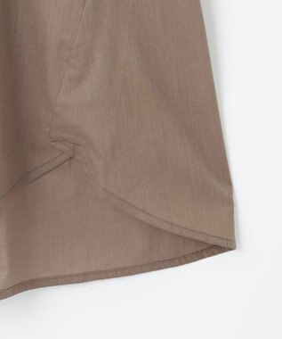 ANY シルキーソフトスタンドカラーシャツ モカ