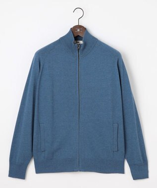 JOSEPH ABBOUD 【チクチクしない/イージーケア/3シーズン対応/サスティナブル】SNOWY  スタンドジップカーディガン ターコイズブルー系