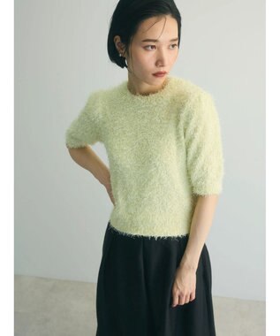 Green Parks ａ．ラメシャギーニットプルオーバー Yellow