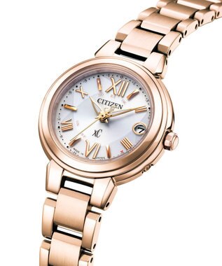 CITIZEN 【xC】エコ・ドライブ電波時計 ES9435-51A 手元を美しく彩るサクラカラー 日付・秒針あり サクラ色