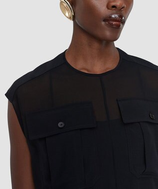 JOSEPH クレープドソワ　ブラウス　KNIZA Black