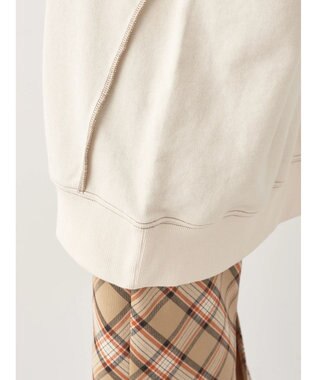 earth music&ecology 配色ルーズスウェット Ivory