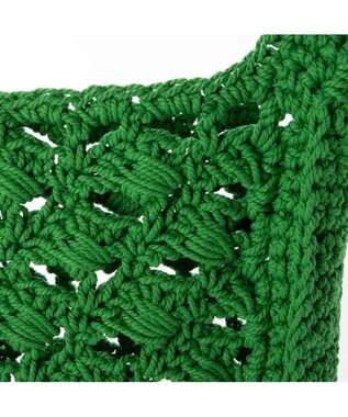 UNBILLION cachecache 柄編みショッパーミニトート グリーン