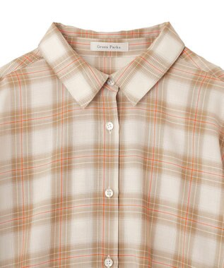 Green Parks 【しゃれシャツ】イージーケアシャーリングシャツ Beige