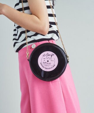 GRACE CONTINENTAL レコードエナメルバッグ