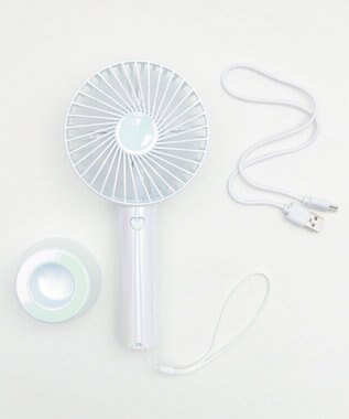 WEGO 【冷却/携帯扇風機/熱中症対策】オーロラハンディファン ホワイト