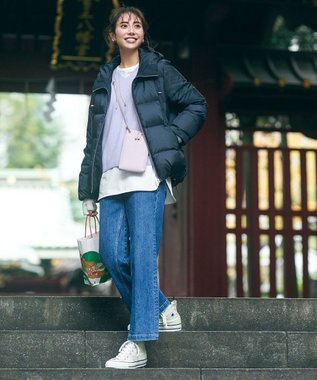 23区 【洗える】ウールカシミヤ Vネック ニット ライラック系