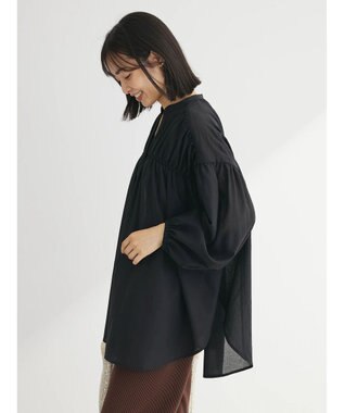 Green Parks シャーリングボリュームスキッパーチュニック Black