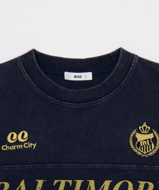 WEGO 【ユニセックス着用ITEM】ナンバリングT（長袖） ネイビー