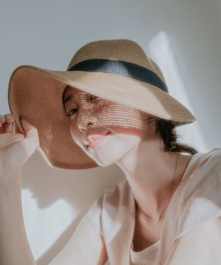 MOONBAT 【遮光98%以上/UPF50＋/UVカット】洗えるペーパーブレード前後差クロッシェ 手洗いOK/サイズ調整可能/抗菌防臭加工 ベージュ