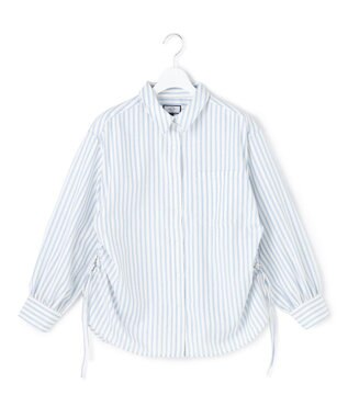 J.PRESS YORK STREET 【WOMEN】サイドドローストリング シャツブラウス サックスブルー系1