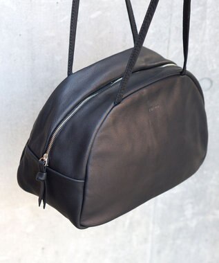 FOLNA RD ソフトレザーボストンバッグ M-SIZE ブラック