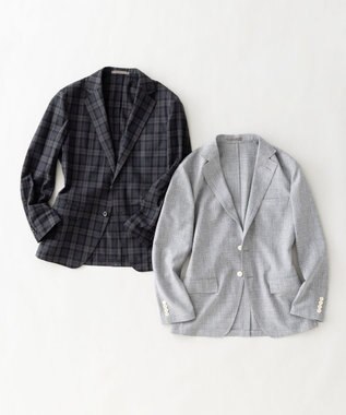 GOTAIRIKU 清涼サッカー素材【通気性/軽量】空羽サッカー マドラスチェック シャツジャケット グレー系4