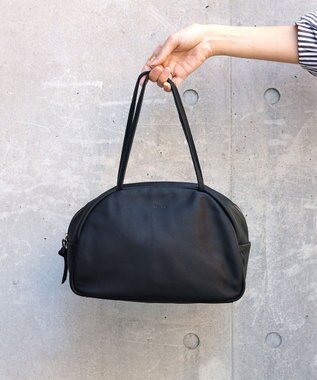 FOLNA RD ソフトレザーボストンバッグ M-SIZE ブラック