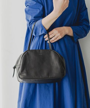 FOLNA RD ソフトレザーボストンバッグ M-SIZE ブラック