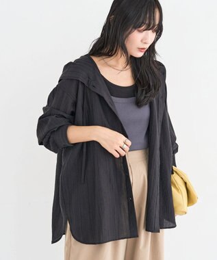 Green Parks シアーフードシャツ