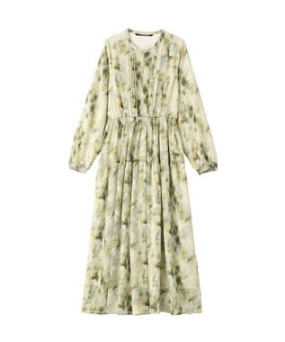 YECCA VECCA ぼかしフラワー柄ワンピース Yellow