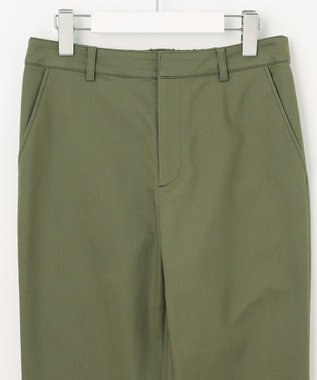 J.PRESS LADIES 20チノストレッチ テーパード パンツ カーキ系