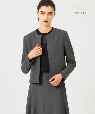 BEIGE， SOPHIA / ノーカラージャケット C.Gray
