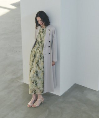 YECCA VECCA ぼかしフラワー柄ワンピース Yellow