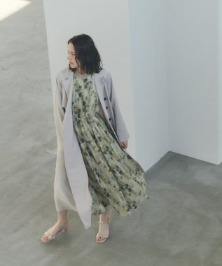 YECCA VECCA ぼかしフラワー柄ワンピース Yellow