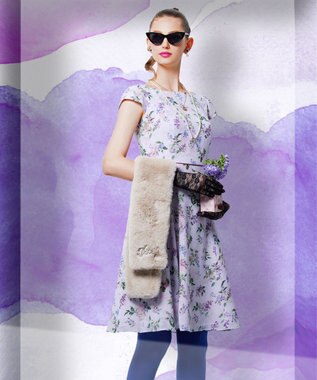 TOCCA 【洗える！】WATERCOLOR HARMONY ドレス ライラック系1