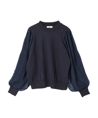 earth music&ecology マジョリカニットプルオーバー Navy