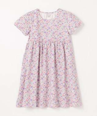 ANY KIDS カットソー サマー ワンピース オフホワイト×花柄