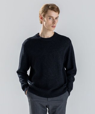 【新素材】ペーパーウールミックス　クルーネックニット