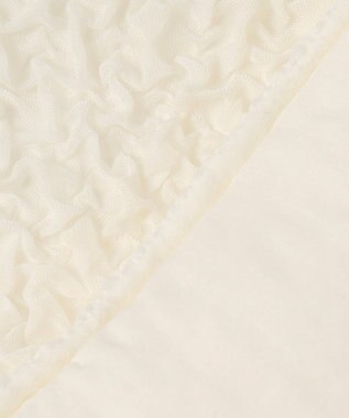 組曲 L シャーリングシフォン シアーペプラム ブラウス アイボリー系