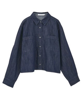 AMERICAN HOLIC Ｗポケットデニムショートシャツ One Wash