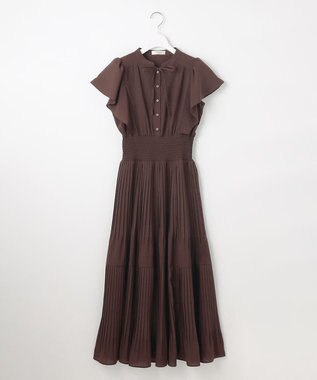 Feroux 【大好評につき新色・追加決定！】ウエストシャーリングデシン ワンピース ダークブラウン系