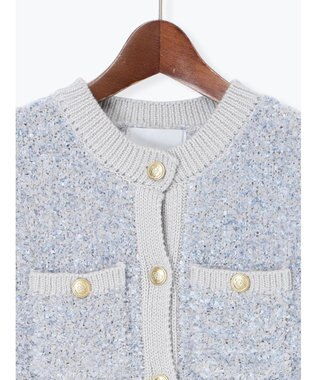 Te chichi ツイードニットベスト グレー