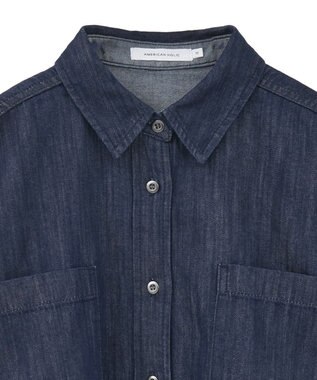 AMERICAN HOLIC Ｗポケットデニムショートシャツ One Wash