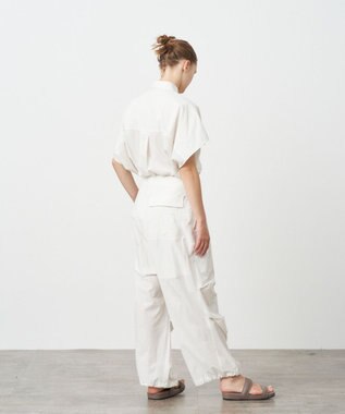 ATON MICRO SHRINK LAWN | オーバーサイズシャツ WARM WHITE