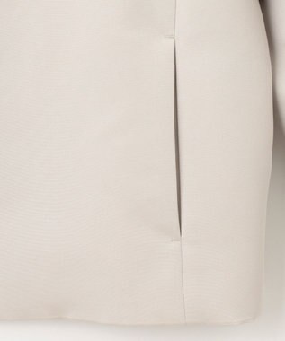 自由区 L 【洗える】グログランノーカラー ジャケット ベージュ