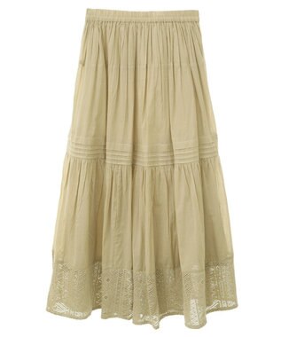 ティアードスカート リバティ複数柄仕立てしっとりティアードスカート〔月夜の花〕