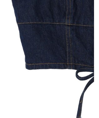 earth music&ecology レースアップデニムビスチェ Dark Indigo