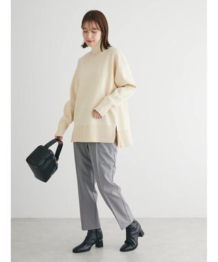 Green Parks かるい　ニットチュニック Off White