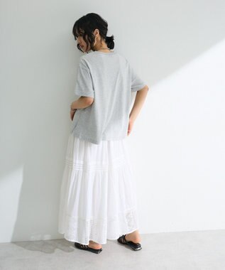 Green Parks Ｉ　裾レースティアードスカート White