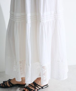 Green Parks Ｉ　裾レースティアードスカート White