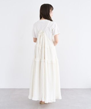 Green Parks ・Petit Fleur フリルティアードキャミワンピ Sax