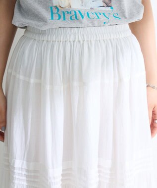 Green Parks Ｉ　裾レースティアードスカート White