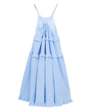 Green Parks ・Petit Fleur フリルティアードキャミワンピ Sax