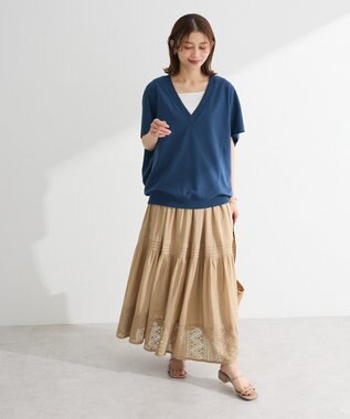 Green Parks Ｉ　裾レースティアードスカート White