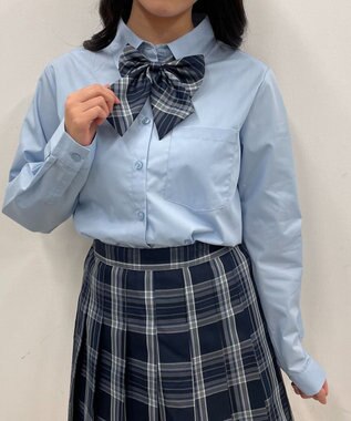 WEGO 【SCHOOL ITEM】スクールシャツL／S サックス