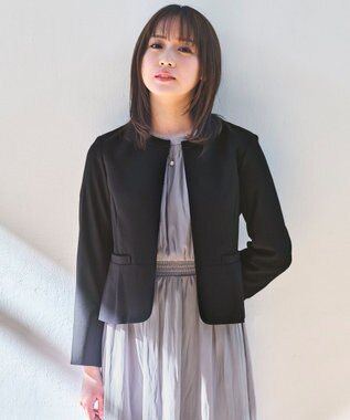 ANY SIS S 【低身長企画】ライトドビー ジャケット ネイビー