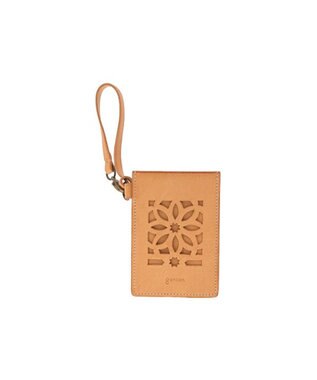 genten カットワーク パスケース ヌメベージュ