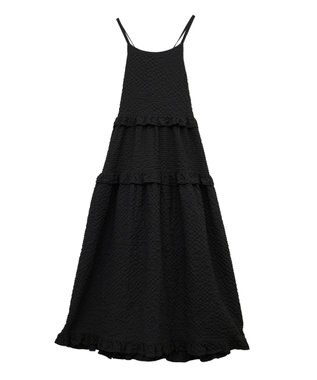 Green Parks ・Petit Fleur フリルティアードキャミワンピ Sax