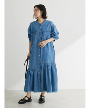 Green Parks ・ＳＵＧＡＲ　ＳＰＯＯＮ　デニムウエスタンワンピース Light Indigo